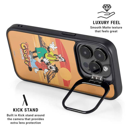 Disney Goof Family Trip iPhone 15 Pro Kickstand Case